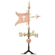 Copper Banner Weathervane - Polished