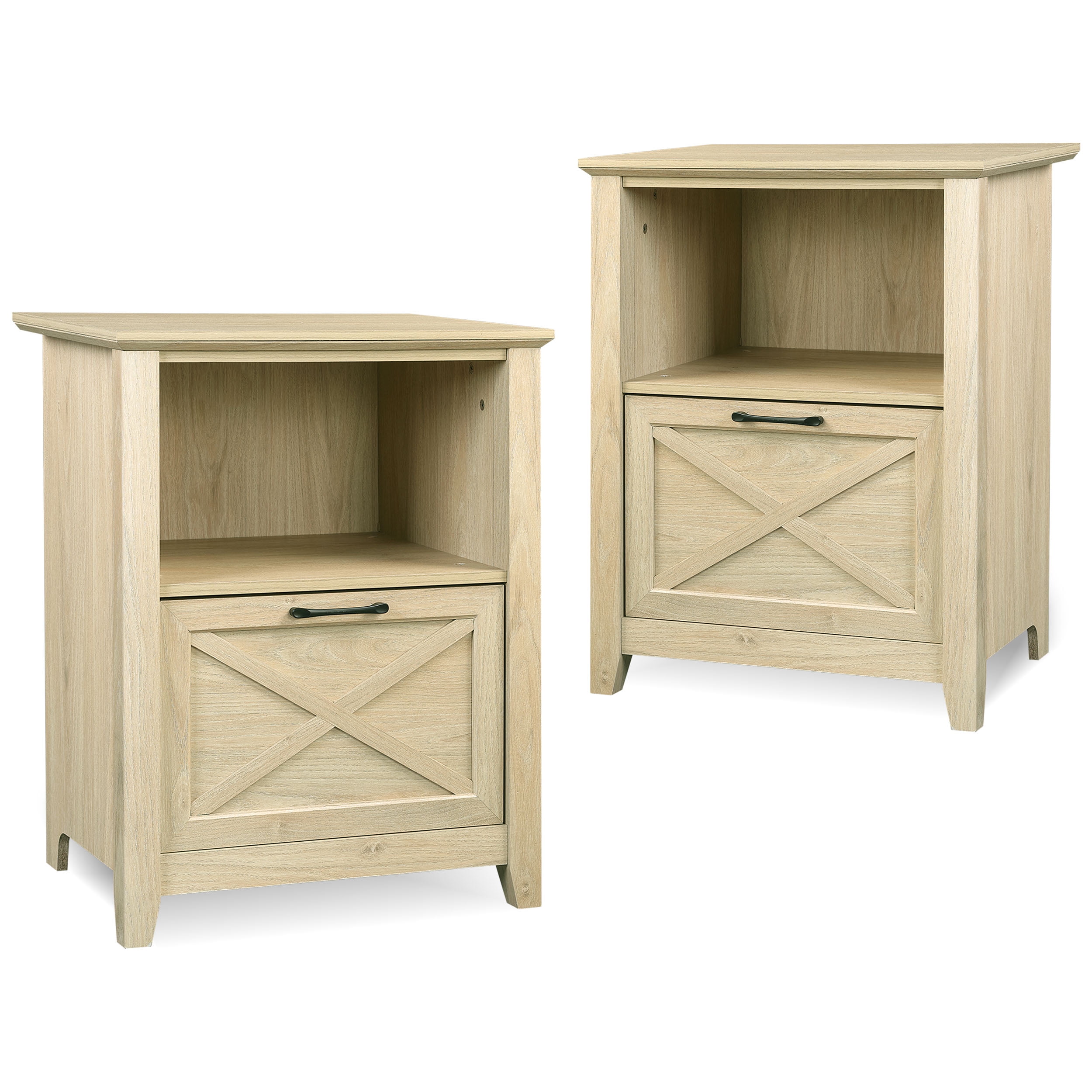 Prilinex Benton Wood End Table (Set of 2), Oak