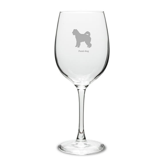 Pumi Dog 16 oz Classic White Wine Glass