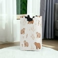 thumbnail image 6 of Yayeee Freestanding Laundry Hamper with Handle Collapsible Large Storage Basket for Clothes, Gray Bears, 6 of 7