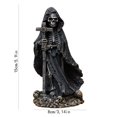 thumbnail image 3 of Gothic Shelf Decor​​ Resin Santa Muerte Statue for Halloween Indoor Decor, Horror Theme Display & Gothic Collectibles, 6x1.6in Indoor Halloween Accent​​, 3 of 4