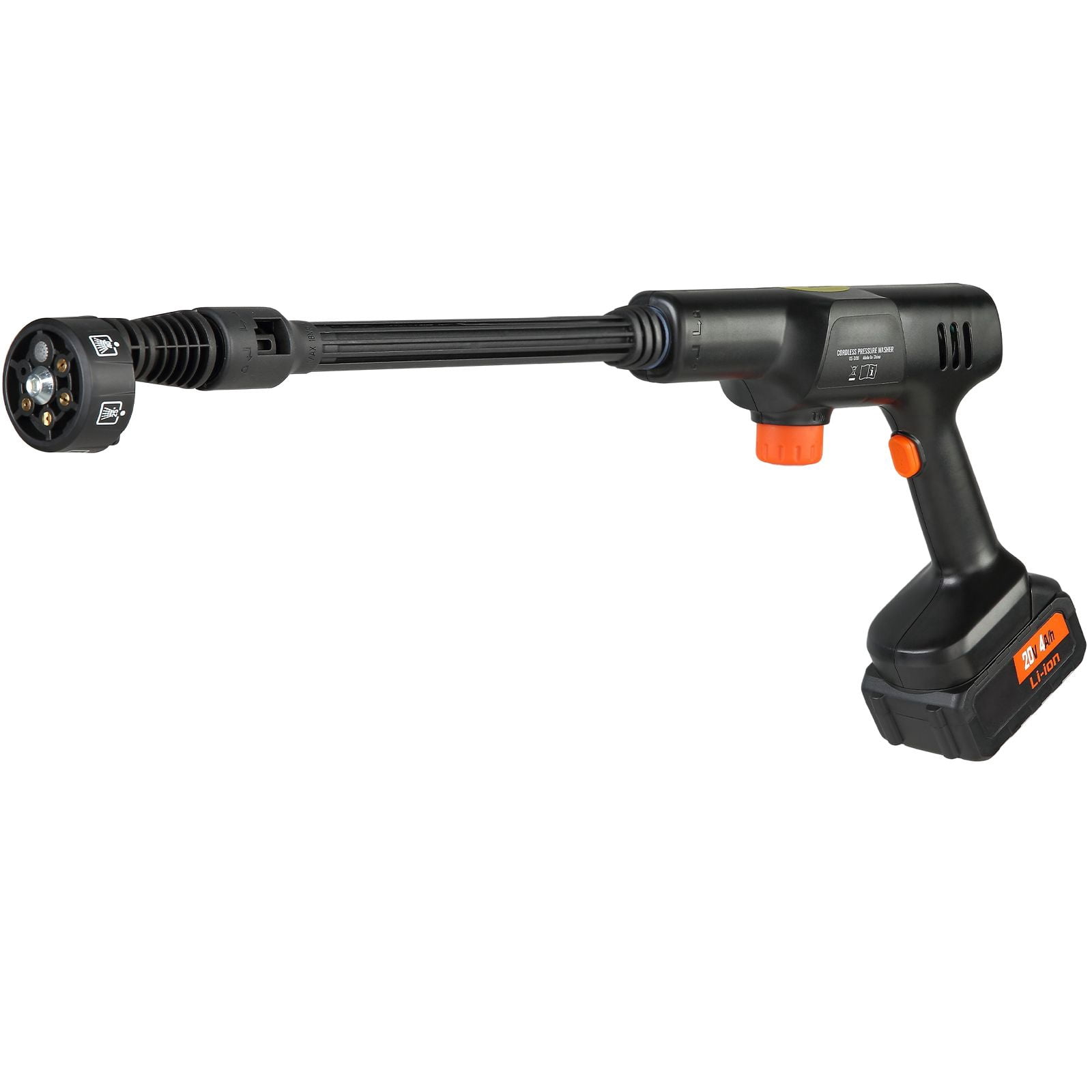 Cordless Pressure Washer 652 PSI with Brushless Motor, 3 Pressure Settings, 5 Nozzles, 60 Min Runtime, for Car Patio Fence Cleaning
