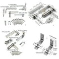 thumbnail image 3 of 1 Pair Closing Stainless Steel Hinges Double Swing Door Hinges with Auto Return Mechanism for Swing Doors, 3 of 8