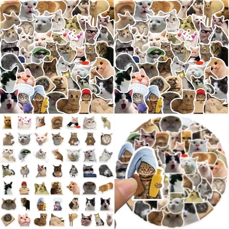 CANGGNG Wonderful Cute Cat Emoji Sticker Set - Perfect for Jazzing up Water Bottles Laptops Guitars and Skateboards - 50pcs - A Fantastic Incentive for Students and Children to Express