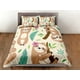 thumbnail image 3 of Happy Sloth Beige Funda Nórdica Colorido Colcha Niños Juego de Cama Completo, 3 of 4