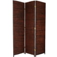 thumbnail image 1 of Oriental Furniture 6 ft. Tall Rush Grass Woven Room Divider - 3 Panel - Brown, 1 of 3