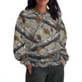 thumbnail image 2 of Womens Long Sleeve Shirts 2026 Fashion Country Camo Maple Graphic Shirt Casual Oversized Crewneck Pullover Tops, 2 of 9