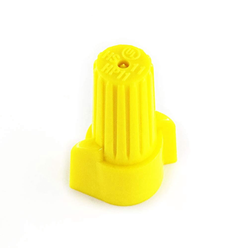 Twist Type Wire Connector Wire Nuts AWG 18-10 Winged UL Listed Yellow 500 pcs.