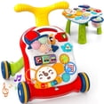 thumbnail image 1 of Wee Wonders Andador de bebé 3 en 1 para niños y niñas, andador de aprendizaje sentado y de pie, andador de empuje para bebé, juguetes de aprendizaje para bebés de más de 12 meses, 1 of 5