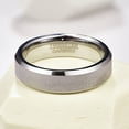 thumbnail image 4 of 6mm Tungsten Carbide Wedding Band Rings Sandblasted Finish for Unisex Comfort Fit Size 5 to 12, 4 of 5