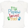 thumbnail image 4 of Inktastic My Papaw Loves Me Boys or Girls Long Sleeve Baby Bodysuit, 4 of 5