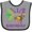 Heather and Black, variant on Inktastic Half Birthday 6 Months Baby Monkey Boys or Girls Baby Bib