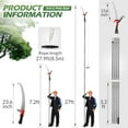 thumbnail image 2 of Pruning Saw, Telescopic Tree Pruner, Manual Branch Pruner with Blade and Scissors, High Branch Pruning Fiberglass Pole Pruner and Cutter Gardening Tool, with Storage Bag 7.2-27 Feet, 2 of 4