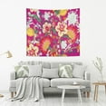 thumbnail image 5 of Coolnut Peculiar Safflower Tapestry Aesthetic Tapestry Wall Hanging 90" x 60" Inches Home Decor Gifts, 5 of 6