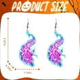 thumbnail image 2 of DESIGNICE Halloween Earrings,Peacock Statement Earrings for Women,Oxidation-Resistant Copper Halloween Earrings for Women,Style7, 2 of 7
