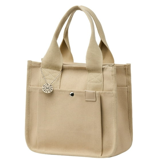 Canvas Tote Bags for Women Small Totes Bags with Zipper Lightweight Purse Pockets Large Shoulder Handbag