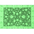 thumbnail image 1 of Ahgly Company Indoor Rectangle Oriental Emerald Green Traditional Area Rugs, 2' x 3', 1 of 4