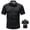 Black, variant on Button Down Shirts for Men Performance Short Sleeve Collared T Shirts Casual Camping Hiking Fishing Work Tees, M