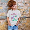 thumbnail image 2 of WOYY Big Girls Cartoon Dinosaur T-Shirt Short Sleeve Round Neck T Shirt Casual Tee, 2 of 3