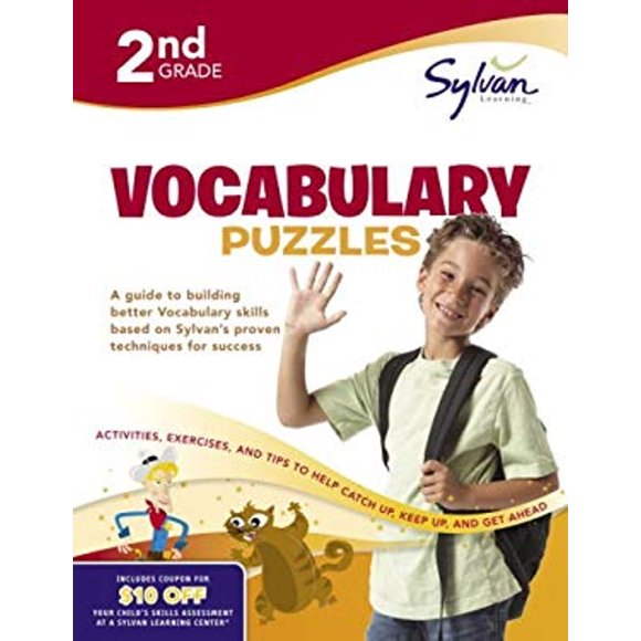 Pre-Owned Second Grade Vocabulary Puzzles (Sylvan Workbooks) (Paperback) 9780375430275