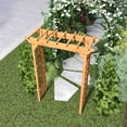 thumbnail image 5 of Holaki Wooden Arbor - [Sturdy Solid Wood Arch] for [Weddings, Ceremonies & Garden Decor] | [Plant Climbing Trellis] | [Warm Light Brown Finish] | 63" x 85", 5 of 19