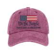 thumbnail image 6 of GrmtClth Usa 250th Anniversary Hats Freedoms 1776 Print Baseball Caps Vintage Distressed Washed Cap Fashion Adjustable Headwear Purple, 6 of 6