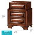 thumbnail image 2 of Glory Furniture LaVita 3 Drawer Nightstand in Oak, 2 of 8