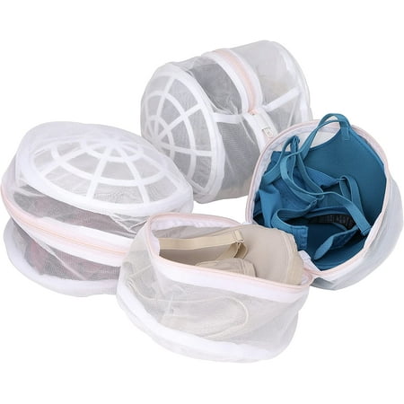 

Bra Wash Bag for Washing Machine Mesh Laundry Bag with Zipper for Lingerie Delicates Intimates Panties Lace Underwear (3 piece set)
