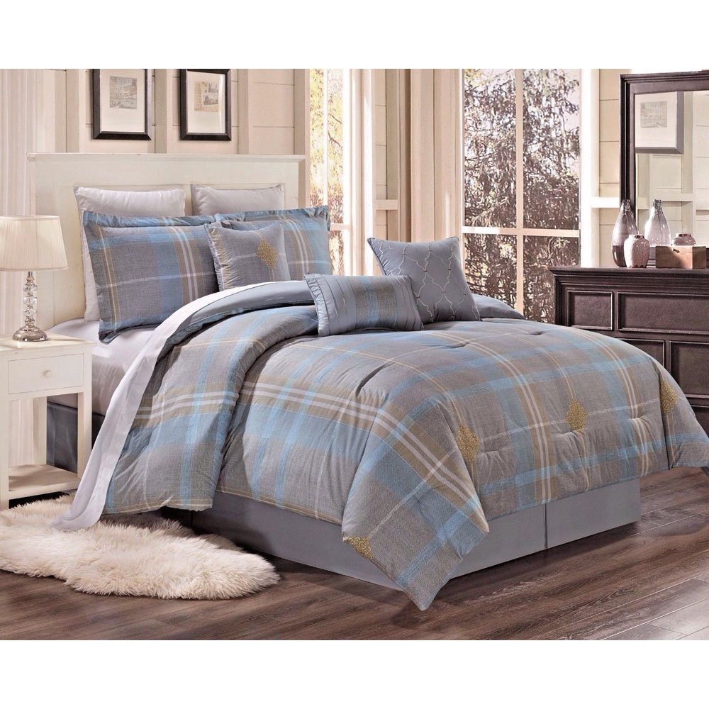BY353 3Piece Striped Pattern King Cotton Duvet Cover Bed Set For
