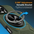 thumbnail image 2 of Allytechgroup Shockproof Case for Apple iPhone 16, [Compatible with Magsafe] Anti-Scratch Rotating Stand Magnetic Cover Heavy Duty Protective Bumper Phone Case Shell for Women Men, Armygreen, 2 of 7