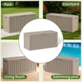 thumbnail image 6 of Joxxoaa 80 Gallon Resin Deck Box, Lockable Patio Outdoor Storage Box for Furniture, Garden Tools and Tools Storage, Waterproof Outside Storage Boxes - Grey, 6 of 7