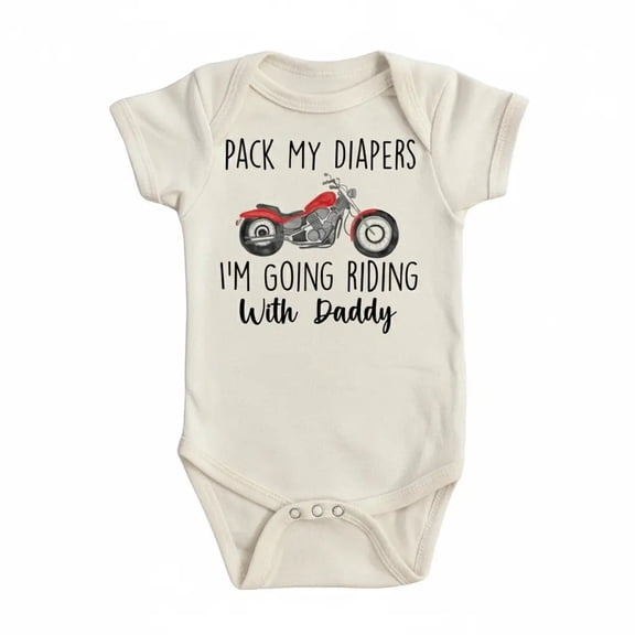 Motorcycle Diaper Newborn Gift Baby Bodysuit