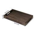 thumbnail image 2 of Clearance Sale!Rustic Wooden Serving Tray with Handles,Rectangular Nested Breakfast Tray Handmade Wood Crafts Trays Platters for Entertaining,Coffee Table,Home Decor,Catering, 2 of 5