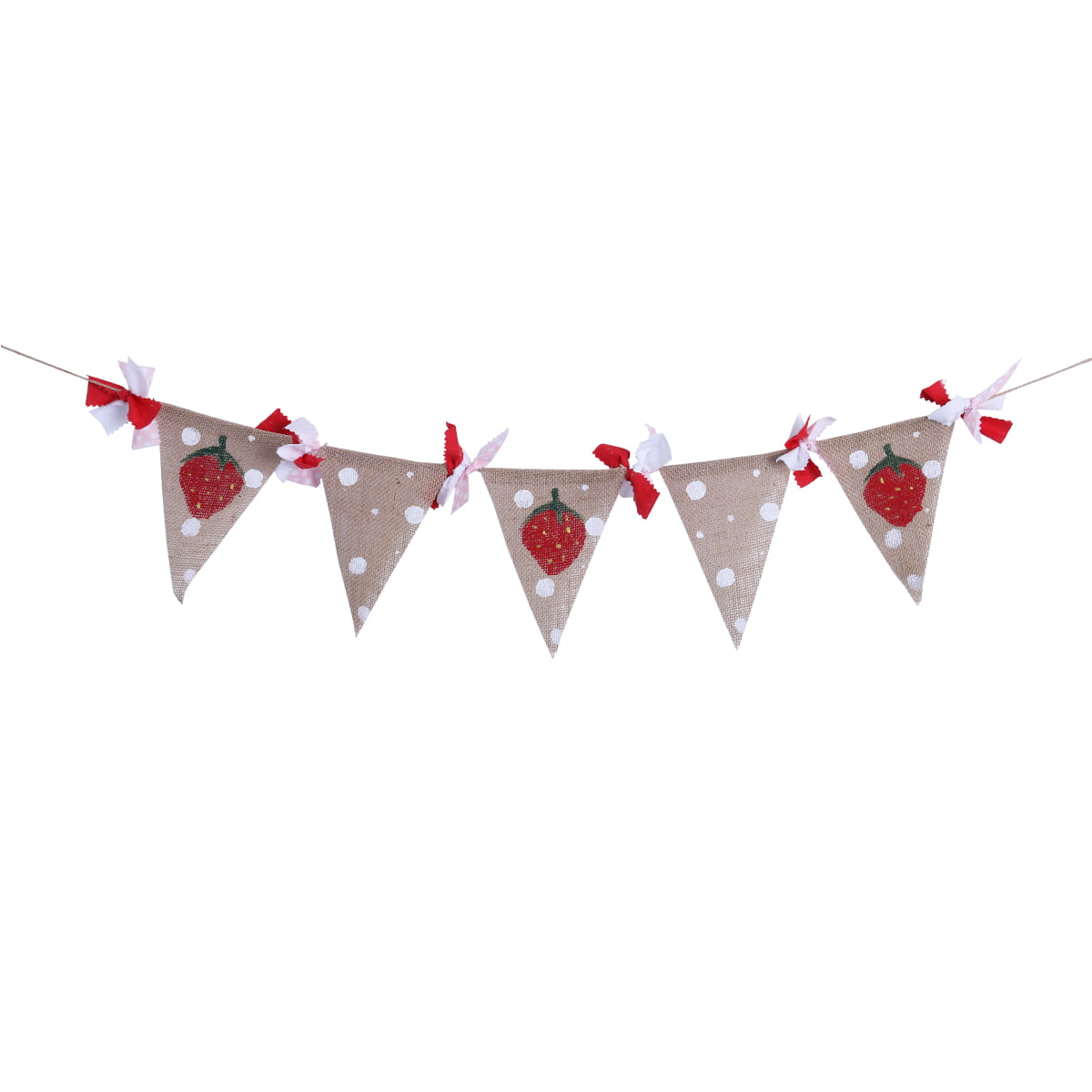 4×4 inch flags linen vintage style rose bunting  by pretty bunting 2m mini
