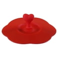 thumbnail image 2 of Injueey Cubierta de la taza del silicón de la categoría alimenticia de BPA para la limpieza y la portabilidad fáciles Tapas fáciles de Organizadores de utensilios de cocina rojo, 2 of 6