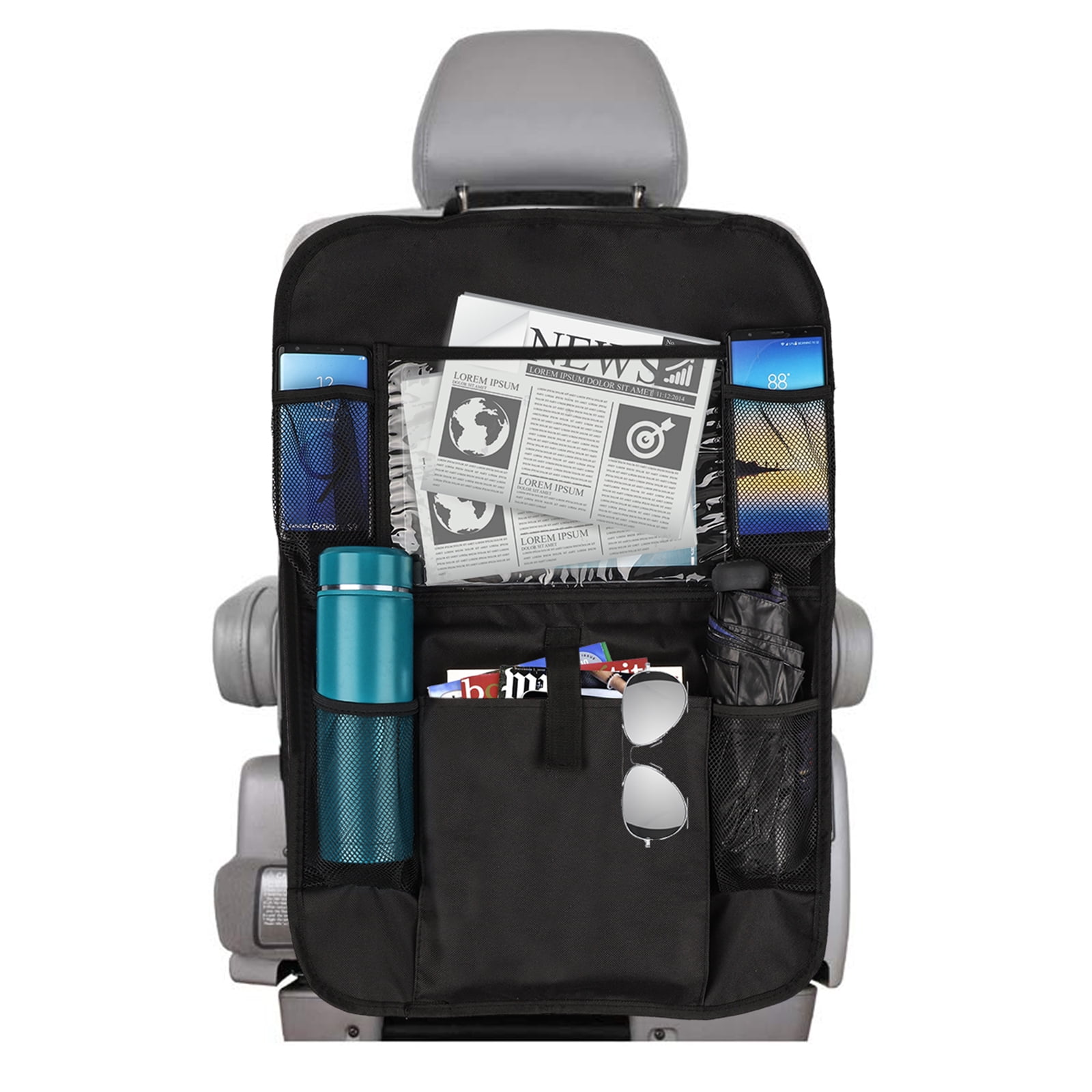 Car Seat Back Organiser Tablet Holder Protector Bottle Toy Kick Mat Storage
