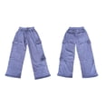 thumbnail image 3 of Pantalones Deportivos de Mujer, Estilo Cargo, de Pierna , Holgados, Ideales para Otoño, para el Trabajo y para Viajar. Azul S, 3 of 9