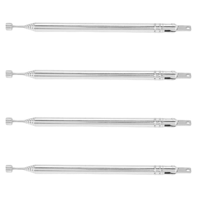 4X Antena Telescopica Reemplazo 39cm 6 Secciones para Radio TV