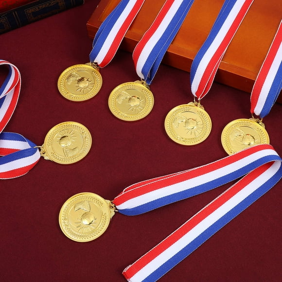 Greenadscape 12Pcs Winner Medals for Basketball Competitions Golden Metal Medals with Detailed Basketball Engraving