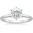 thumbnail image 5 of HeartsAndYou 1ct Round Cut Moissanite Engagement Ring for Women 18k White Gold Over Silver Six Prong Solitaire, 5 of 6
