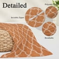thumbnail image 3 of Orange Morocco Body Pillow Covers 20"x60", Farmhouse Ethnic Geometric Grid Aesthetic Soft Brushed Microfiber Breathable Throw Pillow Covers, Pillowcase with Zipper for Couch Sofa Bedroom Living Room, 3 of 9
