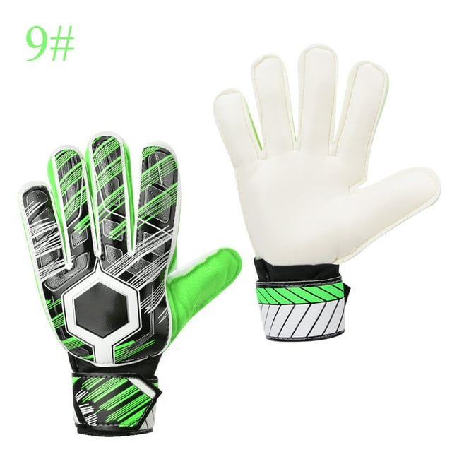 Soccer Goalkeeper Gloves, Goalie Gloves PU For Sports Green 9#