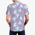 thumbnail image 5 of Vsdgher Cartoon Poodle Dog Print Men's Short Sleeve Stretch Polo Shirt, Moisture-Wicking Performance Polo Shirt, 5 of 8
