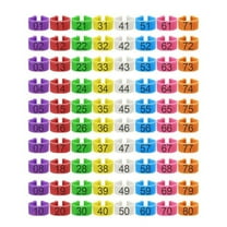 80Pcs 16mm Chicken Leg Bands with 8 Colors,Colorful 01-80 Numbered Chicken Identification Leg Bands Poultry Leg Tag