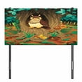 thumbnail image 3 of Owl Headboard, Old Wise Nanny Grandma Owl in the Chestnut Tree Hallow Looking Through Sage Character, Upholstered Decorative Metal Bed Headboard with Memory Foam, Twin Size, Multicolor, by Ambesonne, 3 of 4
