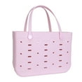 thumbnail image 3 of Mainstays All Purpose, Large EVA Flex Tote – 18in W x 8.75in D x 13in H – Waterproof, Washable - Pink Lemonade, 3 of 8