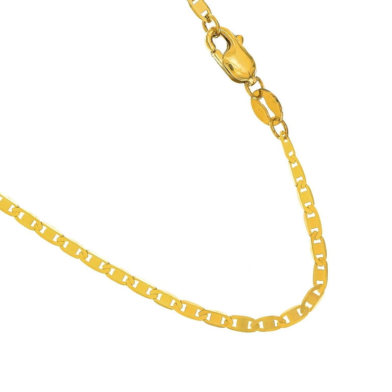 10k and 14k Solid Yellow Gold 1.2mm - 5.5mm Mariner Link Chain Necklace-  16 18 2022 24 30 