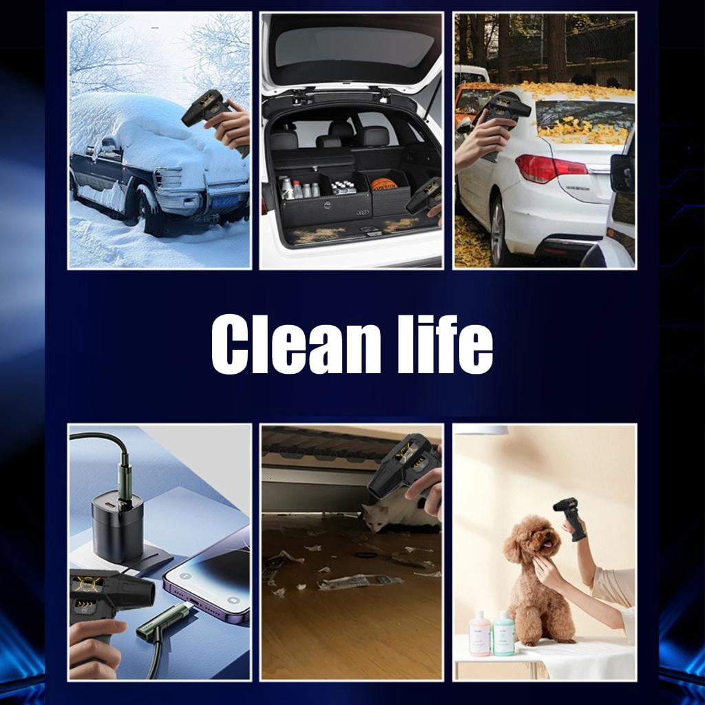 Cordless Electric Air Duster Fast Charging Blower Fan For Keyboards, PC Car And Inflatable Gear Turbocharged Duct Fan