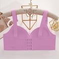 thumbnail image 3 of Tweang full coverage bras for women Scalloped Seamless no underwire push up seamless bra Comfy Mesh Padded bra sports bras T-Shirt Bra Convertible Straps Sheer Balconette Bra Purple L, 3 of 6
