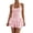 Pink, variant on Summer Dresses for Women Halter Square Neck Sleeveless Bodycon Mini Dress Corset Waist Tiered Ruffle Party Cocktail Club Night Out, Red M